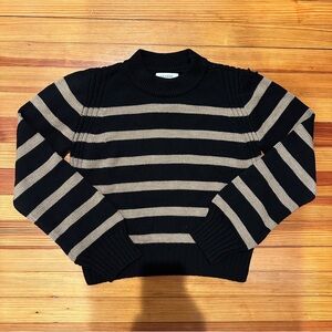 Black and Tan Striped La Ligne Wool Sweater